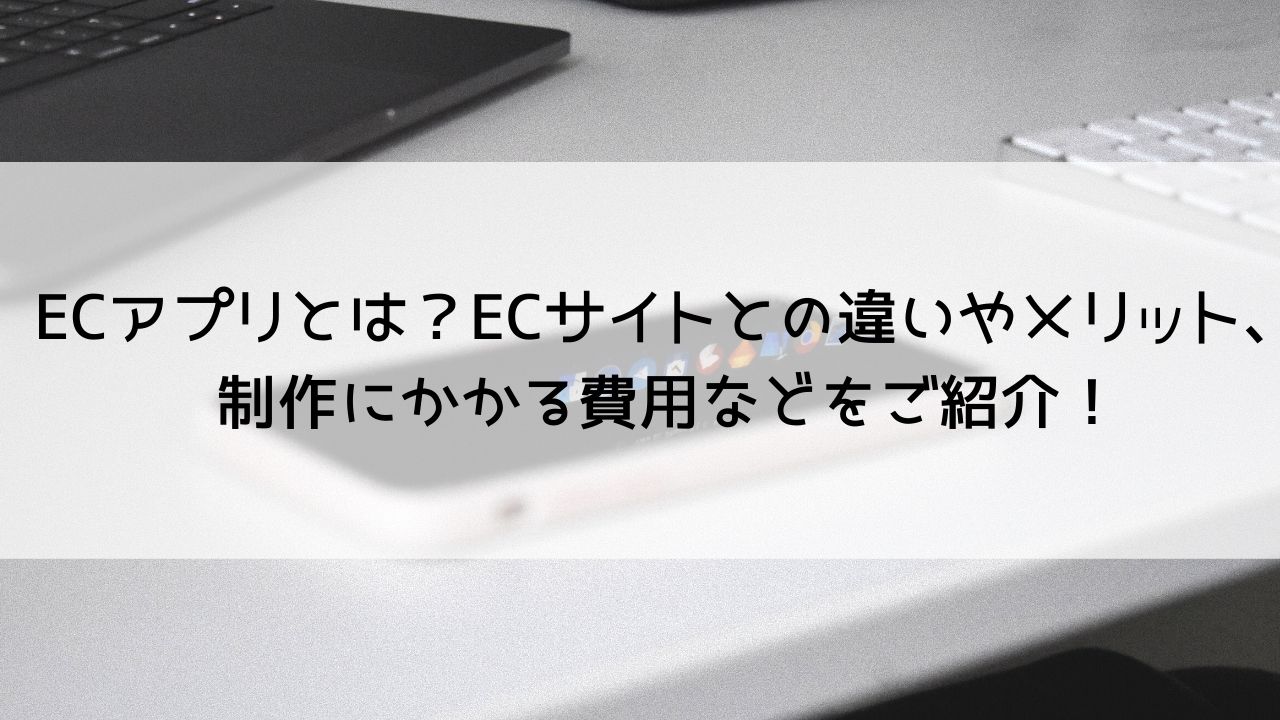 ECアプリとは？ECサイトとの違いやメリット、制作にかかる費用などをご紹介！